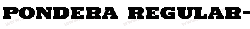 Pondera Regular字体转换